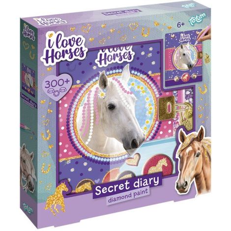 Set creativ DIY, Jurnalul meu cu diamante, Iubesc calutii, Totum - imagine 6